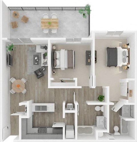 Columbia Riverwalk 2x2 C Floor Plan